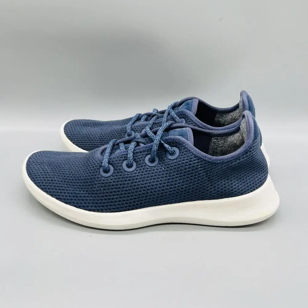 Allbirds Shoes Mens 9 Blue Low Top Tree Runner Walking Athletic Sneakers Comfort
